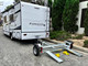 Galvanized EZ Haul Car Tow Dolly with side angled view