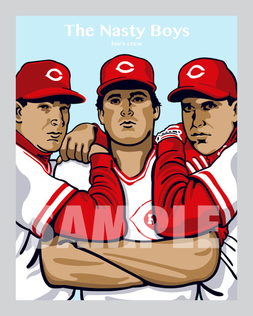 Digital Illustration of "The Nasty Boys" - one of the most feared group of relief pitchers for the Cincinnati baseball team!