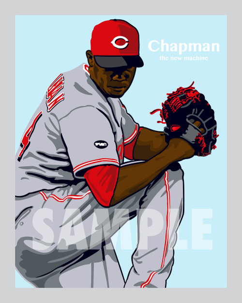 Digital Illustration of fan favorites and great pitcher Aroldis Chapman!