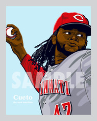 Digital Illustration of fan favorites and great pitcher Johnny Cueto!