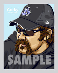 Digital Illustration of Corky Miller - one of the All-Time Fan Favorites!