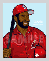 Digital Illustration of one of the All-Time great Diamond Legends of baseball, Hall of Famer and St. Louis Great The Wizard of OZ, Ozzie Smith!