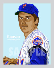 Digital Illustration of Tom Seaver - one of the All-Time Great Diamond Legends of baseball!