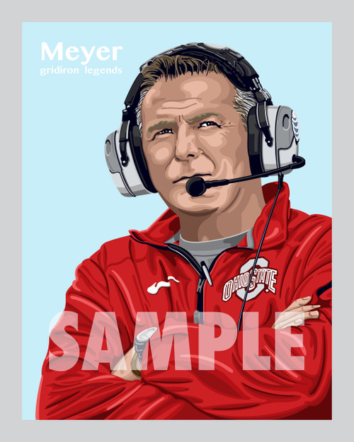 Digital Illustration of Urban Meyer - one of the All-Time Gridiron Greats!