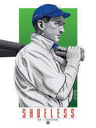 Digital Illustration of "Shoeless Joe" Jackson - one of the All-Time Great Diamond Legends of baseball!