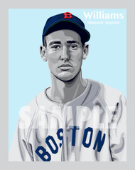 Digital Illustration of Ted Williams – Hall of Famer and one of the All-Time great Diamond Legends of baseball
