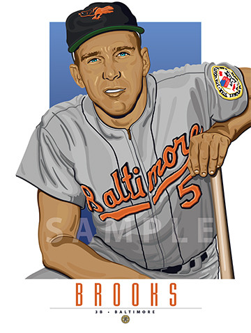 Digital Illustration of Brooks Robinson – Hall of Famer and one of the All-Time great Diamond Legends of baseball!