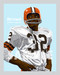 Digital Illustration of who many consider the greatest running back ever, Hall of Famer Jim Brown!