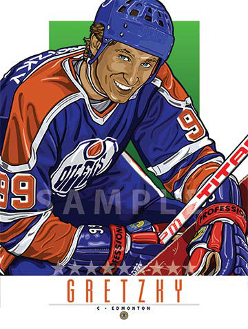 Digital Illustration of "The Great One" Hockey's Hall of Famer Wayne Gretzky!!