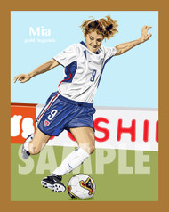 Digital Illustration of one of the greatest U.S. woman's soccer players ever, Mia Hamm!