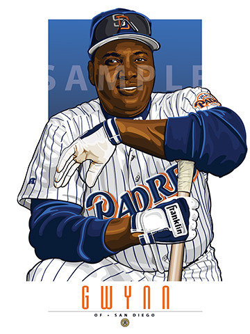 Digital Illustration of one of the baseball All-Time greatest hitters, Hall of Famer and San Diego great Tony Gwynn!!