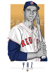 Digital Illustration of one of the All-Time great Diamond Legends of baseball, Hall of Famer and Boston great Carl Yastrzemski!