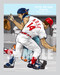 Digital Illustration of one of the All-Time great sports moments, Rose running over Fosse to win the 1970 All-Star Game!!