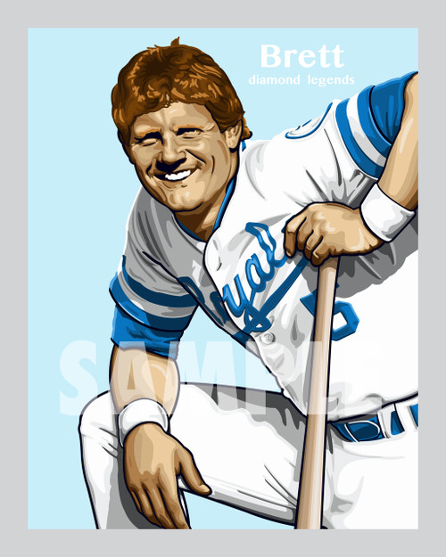 Digital Illustration of George Brett - one of the All-Time great Diamond Legends of Baseball!!