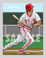 Digital illustration of one of Cincinnati's All-Time Reds greats, Paul O'Neill!