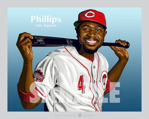 Digital Illustration of Brandon Phillips – one of stars from The New Machine!