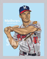 Digital Illustration of one of the All-Time Diamond Legends of baseball, Hall of Famer and Milwaukee Great Eddie Mathews!
