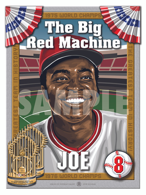 Illustration of Big Red Machine and Hall of Famer #8 Joe Morgan!