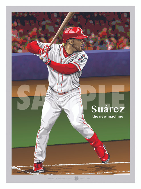 Illustration of one of Cincinnati's new stars and fan favorite Eugenio Suarez!