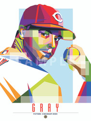 POP ART series of Cincinnati Star Sonny Gray. 12” x 16” prints are numbered to only 55.