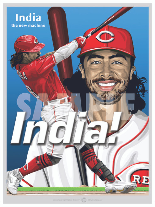Duel action illustration of Cincinnati's rookie sensation and fan favorite Johnathan India!
