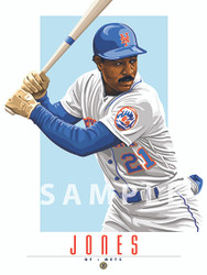 Illustration of an Mets All-Time Fan Favorite Cleon Jones!