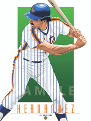 Illustration of one of the All-Time New York Greats Keith Hernandez.