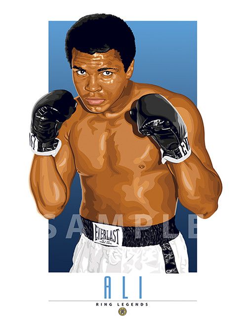 Illustration of one of Boxings All-Time Greats Muhammad Ali.
