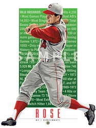 Illustration of Big Red Machine and Cincinnati fan favorite Pete Rose.