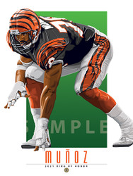 Digital Illustration of Hall of Famer and one of the best tackles ever Anthony Munoz.