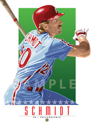 Digital Illustration of Hall of Famer  and all-time fan favorite Mike Schmidt.