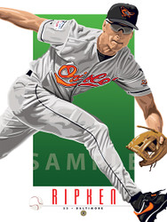 Digital Illustration of Hall of Famer and Iron Man Cal Ripken.
