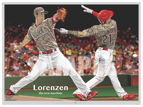 Illustration of a Cincinnati fan favorite Michael Lorenzen!