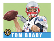 Digital Illustration of all-time fan favorite and G.O.A.T. Tom Brady in the ’49 Leaf format.