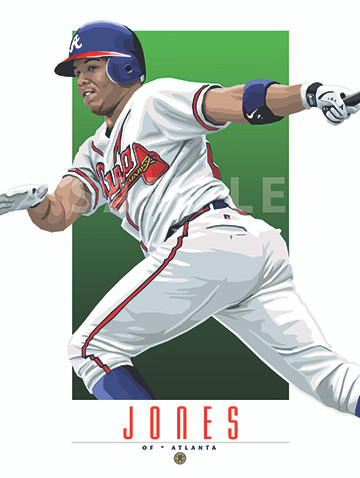 Illustration of one of an Atlanta fan favorite Andruw Jones!
