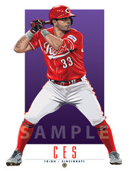 Illustration of Cincinnati's rookie sensation and fan favorite Christian Encarnacion-Strand, known as CES.