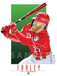 Digital Illustration of fan favorite Jake Fraley.