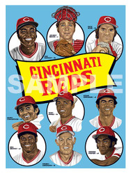 Hit a homer with your home decor!

Our take of the 1969 Topps poster with the Cincinnati Reds Great Eight  illustration is the perfect way to show off your love of our great American pastime. This design comes in a standard 12” x 16” size that is easy to frame for your man cave, office, or wherever else you might need show off your love for the sport.

Each print comes to you in mint condition, professionally printed on a heavyweight cover stock paper that is perfect for autographs. 

This print is a great gift idea for Christmas, Father's Day, Mother's Day, Valentine's Day, Birthday or Anniversary!

HIGHLIGHTS:
- Players: Great Eight and Sparky Anderson
- Team: Cincinnati Reds
- Sport: Baseball
- Great For Autographs