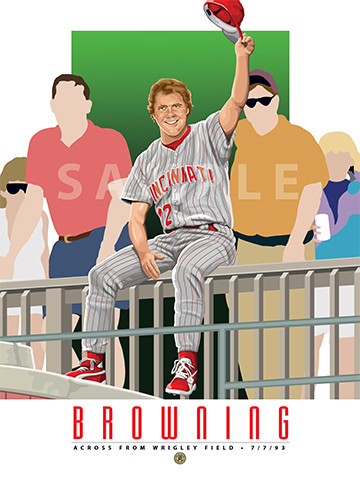 Hit a homer with your home decor!

Our Tom Browning Rooftop illustration is the perfect way to show off your love of our great American pastime. This design comes in a standard 12” x 16” size that is easy to frame for your man cave, office, or wherever else you might need show off your love for the sport.

Each print comes to you in mint condition, professionally printed on a heavyweight cover stock paper. 

This print is a great gift idea for Christmas, Father's Day, Mother's Day, Valentine's Day, Birthday or Anniversary!