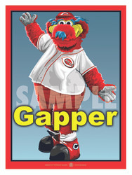 Hit a homer with your home decor!

Our Gapper Mascot illustration is the perfect way to show off your love of our great American pastime. This design comes in a standard 12” x 16” size that is easy to frame for your man cave, office, or wherever else you might need to show off your love for the sport.

Each print comes to you in mint condition, professionally printed on a heavyweight cover stock paper that is perfect for autographs. 

This print is a great gift idea for Christmas, Father's Day, Mother's Day, Valentine's Day, Birthday or Anniversary!