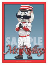 Hit a homer with your home decor!

Our Mr. Redlegs Mascot illustration is the perfect way to show off your love of our great American pastime. This design comes in a standard 12” x 16” size that is easy to frame for your man cave, office, or wherever else you might need to show off your love for the sport.

Each print comes to you in mint condition, professionally printed on a heavyweight cover stock paper that is perfect for autographs. 

This print is a great gift idea for Christmas, Father's Day, Mother's Day, Valentine's Day, Birthday or Anniversary!
