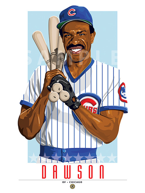 Hit a homer with your home decor!

Our Andre Dawson illustration is the perfect way to show off your love of our great American pastime. This design comes in a standard 12” x 16” size that is easy to frame for your man cave, office, or wherever else you might need to show off your love for the sport.

Each print comes to you in mint condition, professionally printed on a heavyweight cover stock paper that is perfect for autographs. 

This print is a great gift idea for Christmas, Father's Day, Mother's Day, Valentine's Day, Birthday or Anniversary!

HIGHLIGHTS:
- Player: Andre Dawson
- Team: Chicago Cubs
- Sport: Baseball
- Great For Autographs