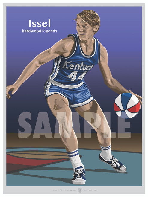 Score with your home decor!

Our Dan Issel illustration is the perfect way to show off your love of basketball. This design comes in a standard 12” x 16” size that is easy to frame for your man cave, office, or wherever else you might need to show off your love for the sport.

Each print comes to you in mint condition, professionally printed on a heavyweight cover stock paper that is perfect for autographs. 

This print is a great gift idea for Christmas, Father's Day, Mother's Day, Valentine's Day, Birthday or Anniversary!

HIGHLIGHTS:
- Player: Dan Issel
- Team: Kentucky Colonels
- Sport: Baseball
- Great For Autographs