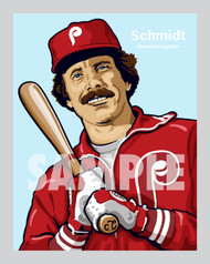 Hit a homer with your home decor!

Our Mike Schmidt illustration is the perfect way to show off your love of our great American pastime. This design comes in a standard 12” x 16” size that is easy to frame for your man cave, office, or wherever else you might need to show off your love for the sport.

Each print comes to you in mint condition, professionally printed on a heavyweight cover stock paper that is perfect for autographs. 

This print is a great gift idea for Christmas, Father's Day, Mother's Day, Valentine's Day, Birthday or Anniversary!

HIGHLIGHTS:
- Player: Mike Schmidt
- Team: Philadelphia Phillies
- Sport: Baseball
- Great For Autographs