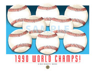 This illustration is the perfect way to get autographs of the 1990 World Champs! This design comes in a standard 12” x 16” size that is easy to frame for your man cave, office, or wherever else you might need to show off your love for this team!