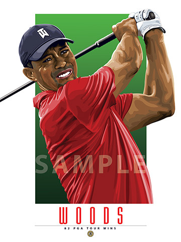 Illustration of a person widely considered one of the greatest golfers of all time Tiger Woods!

Each print is in mint condition and professionally printed on heavyweight cover stock paper, perfect for autographs. 

This print is a great gift idea for Christmas, Father's Day, Mother's Day, Valentine's Day, Birthday, Anniversary, or any occasion!