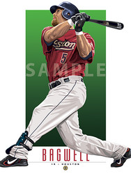 Digital Illustration of Hall of Famer and all-time fan favorite Jeff Bagwell.