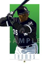 Illustration of one of baseball's  All-Time Greats and Hall of Famer Frank Thomas of the Chicago White Sox.