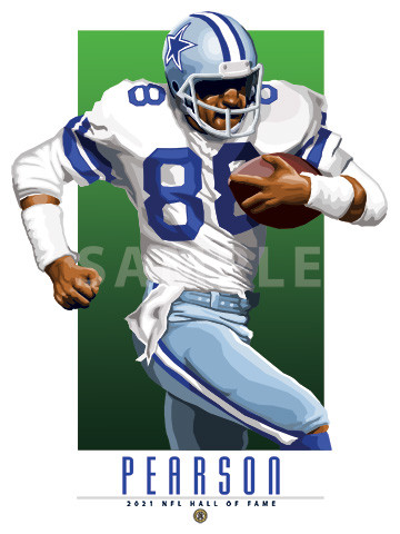 Illustration of one of baseball's  All-Time Greats and Hall of Famer Drew Pearson of the Dallas Cowboys.