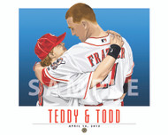 Illustration of one of Cincinnati Reds' fan favorite moments with Teddy & Todd.